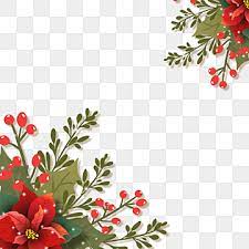 Poinsettia Christmas Border Christmas Border Poinsettia Flower Border