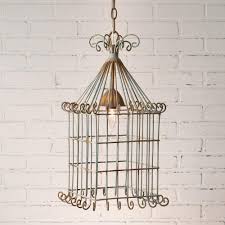 Large Scrolled Bird Cage Pendant Light Farmhouse Fresh Home