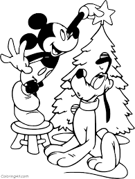 Mickey and minnie christmas coloring pages are a fun way for kids of all ages to develop creativity, focus, motor skills and color recognition. Disney Christmas Coloring Pages Coloringall