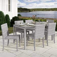 Gsa contract furniture · quality office furniture Corliving Outdoor Dining Set Blended Grey And Grey 7 Pc Pcl 265 Z2 Rona