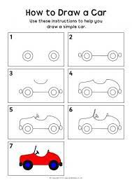 All the best car drawing easy step by step 38+ collected on this page. How To Draw Step By Step Printables For Primary School Sparklebox
