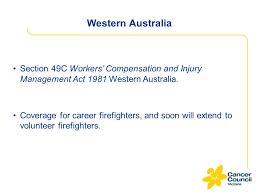 Cancer council victoria may 19 at 7:50 pm · Firefighters Compensation And Presumptive Legislation Nicola Quin Director Strategy And Support Division Cancer Council Victoria Ppt Download
