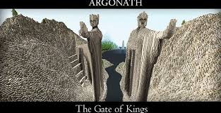 Argonath The Gate Of Kings Lotr Minecraft Statues Minecraft Medieval Minecraft Projects