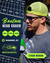Announcing our Fall 2025 Bantam Head Coach: Ethan Moran! Ethan brings many  years of tackle football experience as a player as well as coaching  experience with Football Nanaimo! Ethan is a proud
