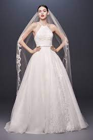 10977593 Halter Tie Tulle Ball Gown Wedding Dress With Lace Ball Gowns Wedding Ball Gown Wedding Dress Halter Wedding Dress
