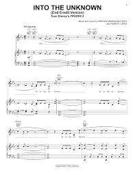 Into the unknown piano notes. Panic At The Disco Into The Unknown From Disney S Frozen 2 Sheet Music And Printable Pdf Music Notes Easy Piano Sheet Music Sheet Music Notes Piano Sheet