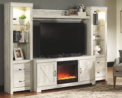 Bellaby 4 Piece Entertainment Center With Fireplace Gray Living Room Entertainment Center Living Room Entertainment Fireplace Entertainment Center