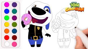 Please see the drawing tutorial in the video below. How To Draw And Color Talking Tom Gold Run Deputy Hank Tomgoldrun Talkingtomandfriends Deputyhank Youtube