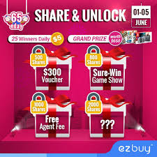 The latest tweets from prize unlock (@prizeunlock). Ezbuy Singapore 65eday Share Unlock Giveaway Our Service Is Back To Normal And We Re Ready To Start The Party Join Us And Be A Party Starter With Our 65eday Tips