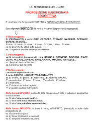 Frasi Con Proposizioni Subordinate Soggettive Implicite