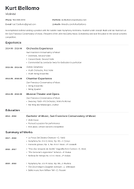 This example includes a visually appealing, music specific icon, as well as a sharp border which really make the resume stand out. Music Resume Template With Examples For A Musician