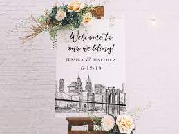 New york skyline art, mens stationary set, wedding thank you cards, bridal shower gift, new york city, personalized stationery set of 12. 50 Best New York Themed Wedding Ideas Emmaline Bride