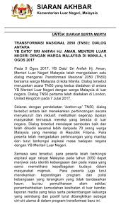 Antara objektif awal program transformasi nasional 2050 (tn50) adalah untuk membuka seluas mungkin medan buat generasi muda melakar masa hadapan yang mereka impikan. Berita Tv9 Transformasi Nasional 2050 Tn50 Dialog Facebook