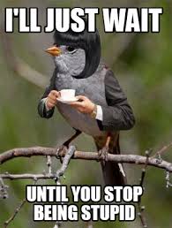Meme Creator Funny I Ll Just Wait Until You Stop Being Stupid Meme Generator At Memecreator Org
