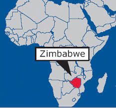 Zimbabwe on a world wall map: Zimbabwe Map