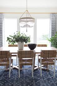 Modern Dining Table With Golden Light Fixture Dining Room Decor Rustic Coastal Dining Room Transitional Decor