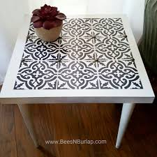 Diy Tiled Table Thrifted Table Makeover Moroccan Modern Farmhouse Eclectic Boho Chic Style Great And Easy Project A Bistro Table Table Makeover Diy Tile