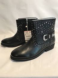New Zara Girl Black Leather Studded Ankle Boots Big Kid Size 7 Ebay Kids Ankle Boots Girls Ankle Boots Studded Ankle Boots