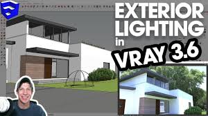Learn to render an exterior scene, lit by vray's sun and sky system to create a day and night scene. Exterior Lighting In Vray For Sketchup 3 6 With Hdri Dome Lights And Sunlight The Sketchup Essentials
