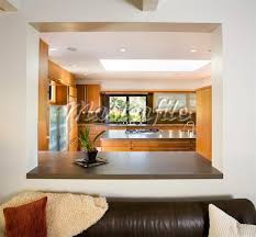 extraordinary half wall between kitchen