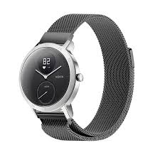 Le bracelet visible sur ma photo n'est pas celui d'origine ! Etmakit Stainless Steel Milanese Loop Quick Release Wrist Bands For Nokia Withings Steel Hr Nk Shopping Smart Accessories Aliexpress
