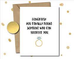 For centuries, bridal showers were gatherings for family and friends to share their love and support with the bride. Funny Wedding Shower Card Funny Engagement Card Funny Bridal Shower Card Engagement Gift Funny Bridal Shower Gifts Bridal Shower Quotes Funny Wedding Gifts