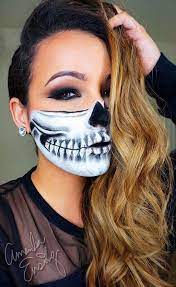 Sie möchten eine ffp 2 maske selber herstellen? Schaurig Schone Halloween Masken Und Makeup Ideen Halloween Gesicht Schminken Gruseliges Make Up Schminken Halloween