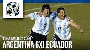 Drawn 8 mar 2004 in lima. Argentina Stunning 6x1 Win Vs Ecuador Copa America 2004 Youtube