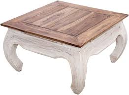48 long coffee table solid mahogany wood rubbed brown finish turned legs modern. Dunord Design Opium Chalet Square White Mahogany Coffee Table 60 Cm Solid Wood Table Shabby Vintage Look Amazon De Kuche Haushalt