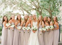 Warm Classic White Wedding Taupe Wedding Bridesmaid Colors Champagne Bridesmaid Dresses