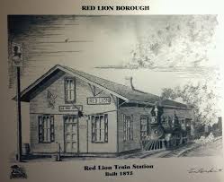 Historic Red Lion Train Station Built 1875 Print By York Artist James Ramsden In Prints Ebay Red Lion Train Station Historical Newspaper