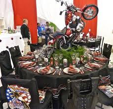 Motorcycle Centerpiece Motorcycle Party Happy Birthday Biker Biker Wedding