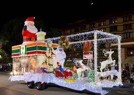 A fun twist on this might to be to have a rockin' santa, to have him (pretend) playing a guitar and having fun up there. Christmas Parade Of Lights Celebrates The Joy Of Giving Local News Lompocrecord Com