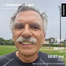 Happy Labor Day. My first run since my August 24 Spartan Super obstacle  course race. Wishing you all the best.