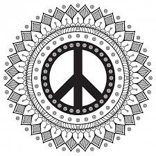These mandala coloring pages are also perfect for making your own monthly calendars for your home or as gifts, one mandala for each month the activities of drawing and painting mandalas have been used as a meditation for centuries to clear the mind and to connect with our inner peace and happiness. Free Vector Black And White Mandala With Peace Symbol