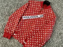 Louis Vuitton X Supreme Leather Varsity Jacket 46 Xs Red Blouson Lv Monogram Leather Varsity Jackets Lv Monogram Varsity Jacket