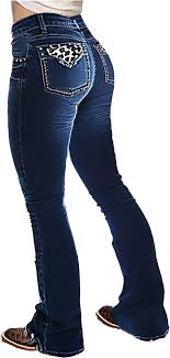 Flamingals Boot Cut Jeans for Women Trendy High Waist Tummy Control Jean  Flare Jeans Skinny Denim Pants Dark Blue Wash M at Amazon Women's Jeans  store