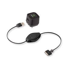 Retrak 3 2 Wall Charger With Retractable Usb To Etip30chgwb B H