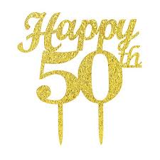 Mix and match with other gold and black party decor for a great festive look for your 60th birthday party! 50th Anniversary Cake Toppers Shop 50th Anniversary Cake Toppers Online