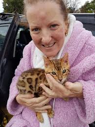 Mr Brucie long tongue Rachel Dunning settled in. All 3 boys getting on.  Sounds like a hurd of bulls up and down stairs playing.