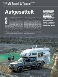 Amarok camper offroad mit tischer kabine. Aufgesattelt Gute Fahrt