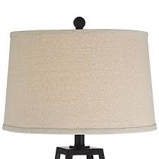 Table lamps are one of the most visible lighting choices you can make in a room as they sit atop end tables, bedside tables, desks, and other prominent furniture pieces. Kacey Industrial Farmhouse Table Lamps Set Of 2 With Usb Charging Port Nightlight Led Open Column Dark Metal Oatmeal Fabric Drum Shade For Living Room Bedroom Bedside Nightstand Franklin Iron Works Pricepulse