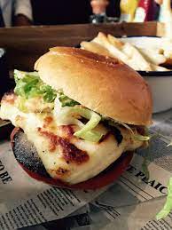 The Squeaky Cheese Vegetarian Burger At Bonfire London Burger Halloumi Bbq Cheese Restaurant Eat Food Vegetarian Burger Vegetarian Chicken Burgers