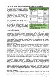 Le plus souvent, c'est une épreuve orale d'admission d'un concours. Calameo Dossier Raep Final