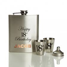 Best gift ideas of 2020. Personalised 18th Birthday Hip Flask Gift Set Gifts And Keepsakes Buy Online