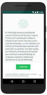 Si aceptamos estas condiciones de uso, whatsapp nos permite usar el servicio. Whatsapp Impone Sus Condiciones