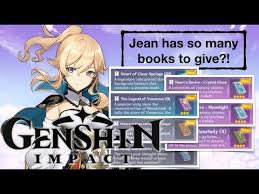 Genshin Impact Book List 1 Jean Has So Many Books To Give Heart Of Clear Springs Iii Too Youtube