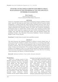 Contoh artikel bahasa sunda tentang budaya sunda from basasunda.com. Pdf Estetika Sunda Sebagai Bentuk Kearifan Lokal Masyarakat Sunda Tradisional Dalam Sawangan Pendidikan Karakter