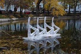 Unusual Sculptures And Installations By Mark Jenkins 29 Pics Tape Sculpture Installation Art Street Art
