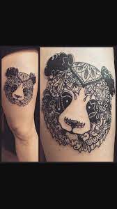 Mandala is derived from a sanskrit word which means circle, these tattoos have a deep spiritual meaning and their designs are dominated by the circle. Mandala Panda Tattoo Panda Tattoo Baby Tattoos Bear Tattoos